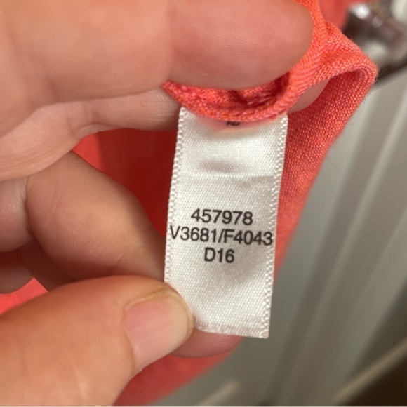 Lands End 100% Linen Coral Popover Tunic 4 - Picture 10 of 10